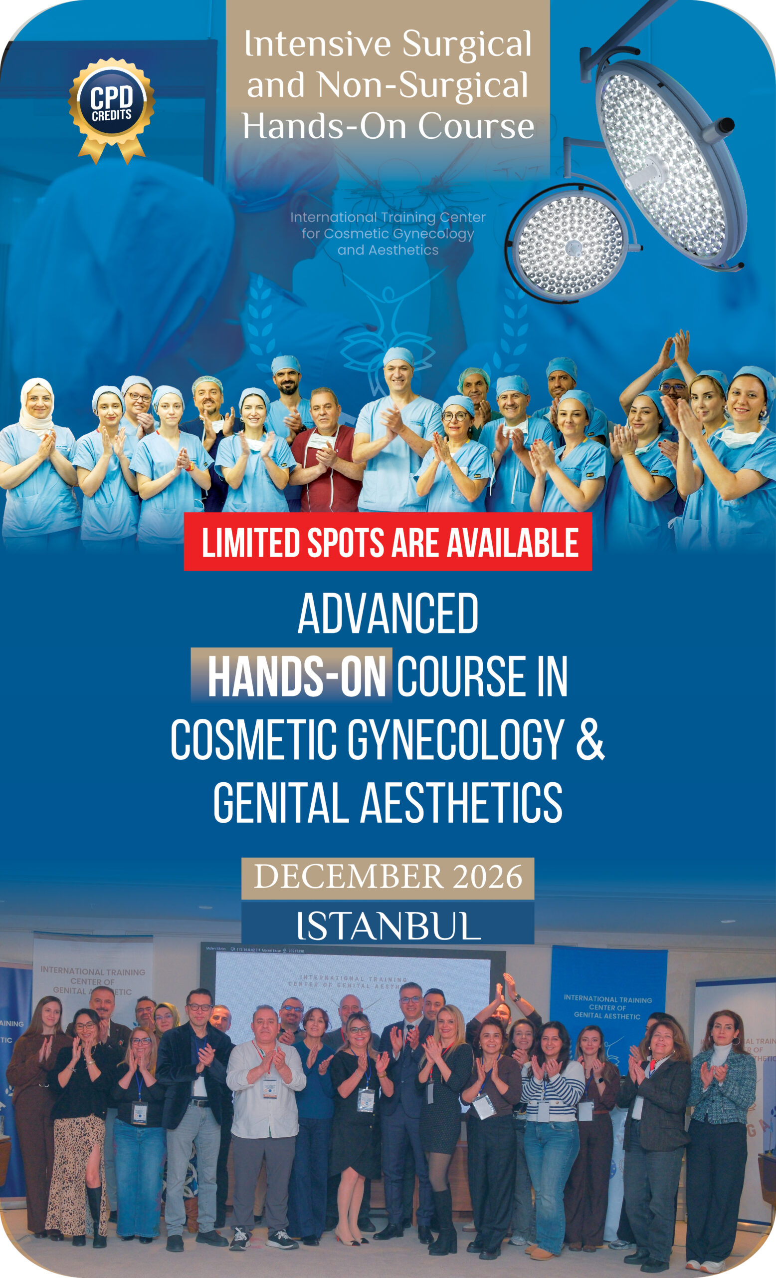 Advanced Hands-On Course in Cosmetic Gynecology & Genital Aesthetics December 2026 İstanbul